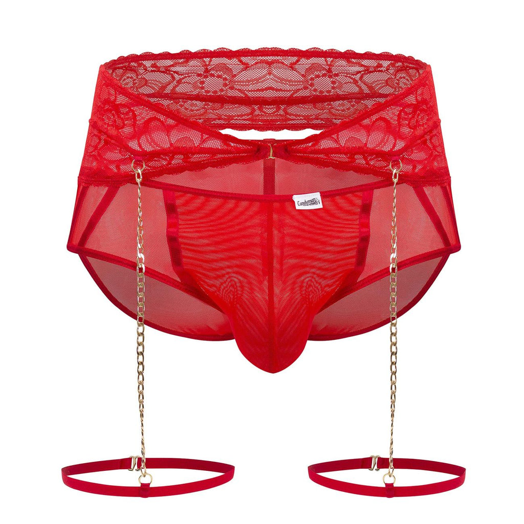 CandyMan 99703X Garter Briefs Two Piece Set Color Red - DealByEthan.gay loves CandyMan