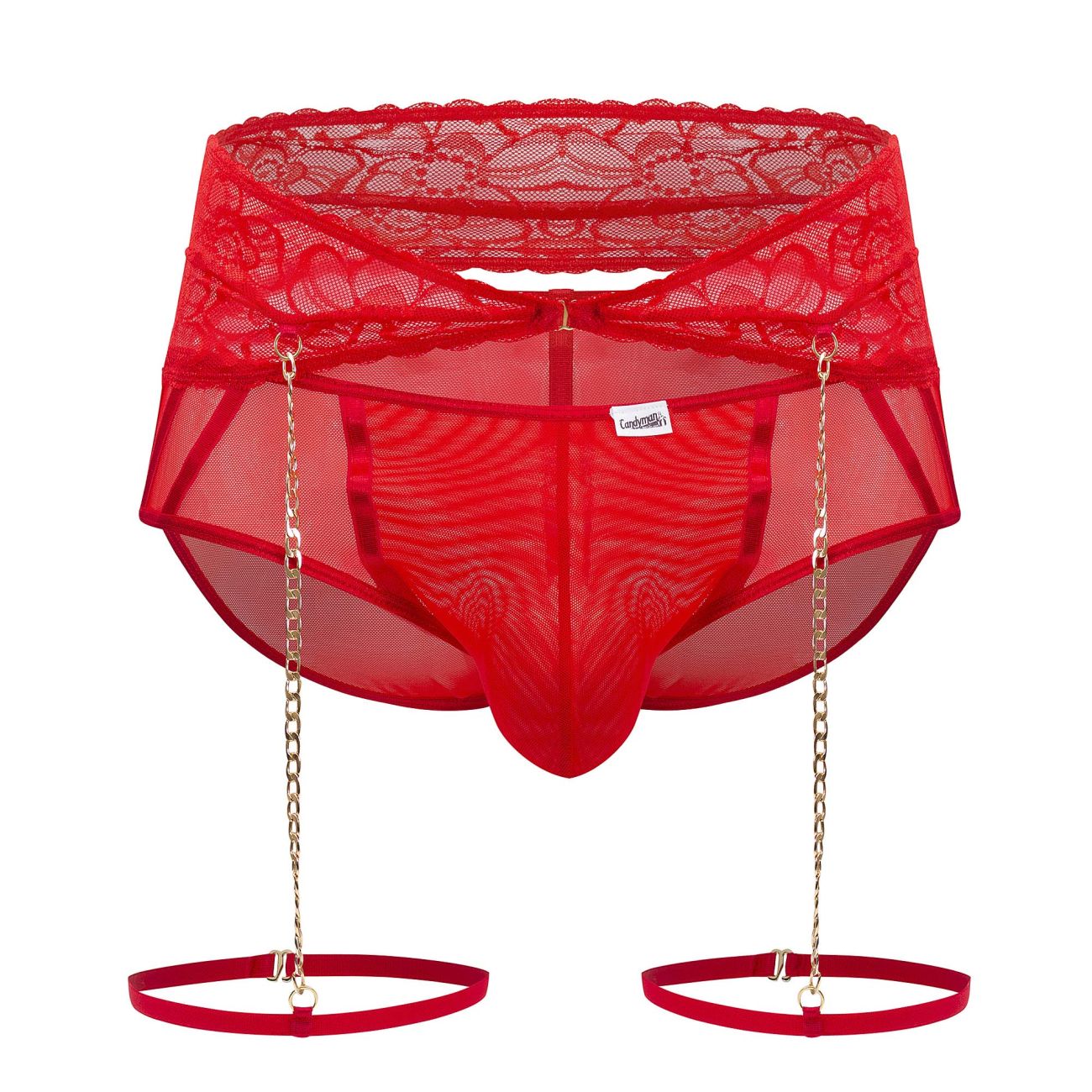 CandyMan 99703X Garter Briefs Two Piece Set Color Red - DealByEthan.gay loves CandyMan