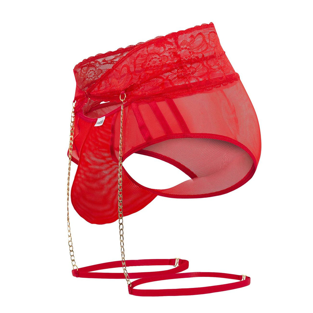 CandyMan 99703X Garter Briefs Two Piece Set Color Red - DealByEthan.gay loves CandyMan