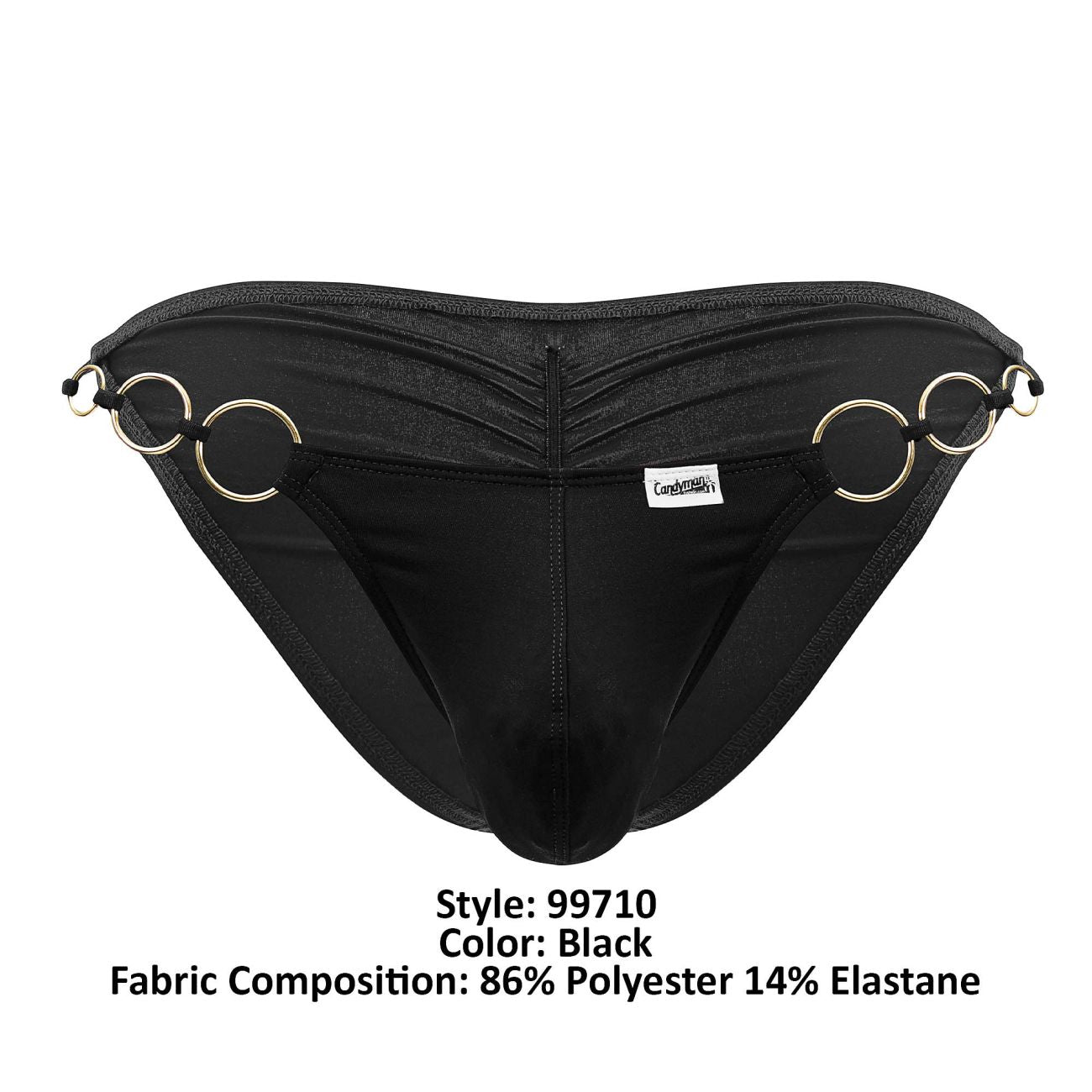 CandyMan 99710 Holes in One Bikini Color Black - DealByEthan.gay loves CandyMan
