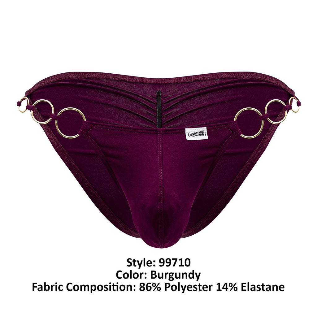 CandyMan 99710 Holes in One Bikini Color Burgundy - DealByEthan.gay loves CandyMan