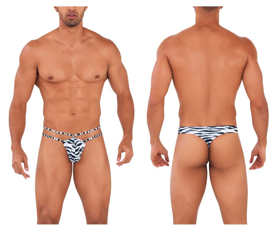 CandyMan 99712 Safari Thongs Color Zebra Print - DealByEthan.gay loves CandyMan