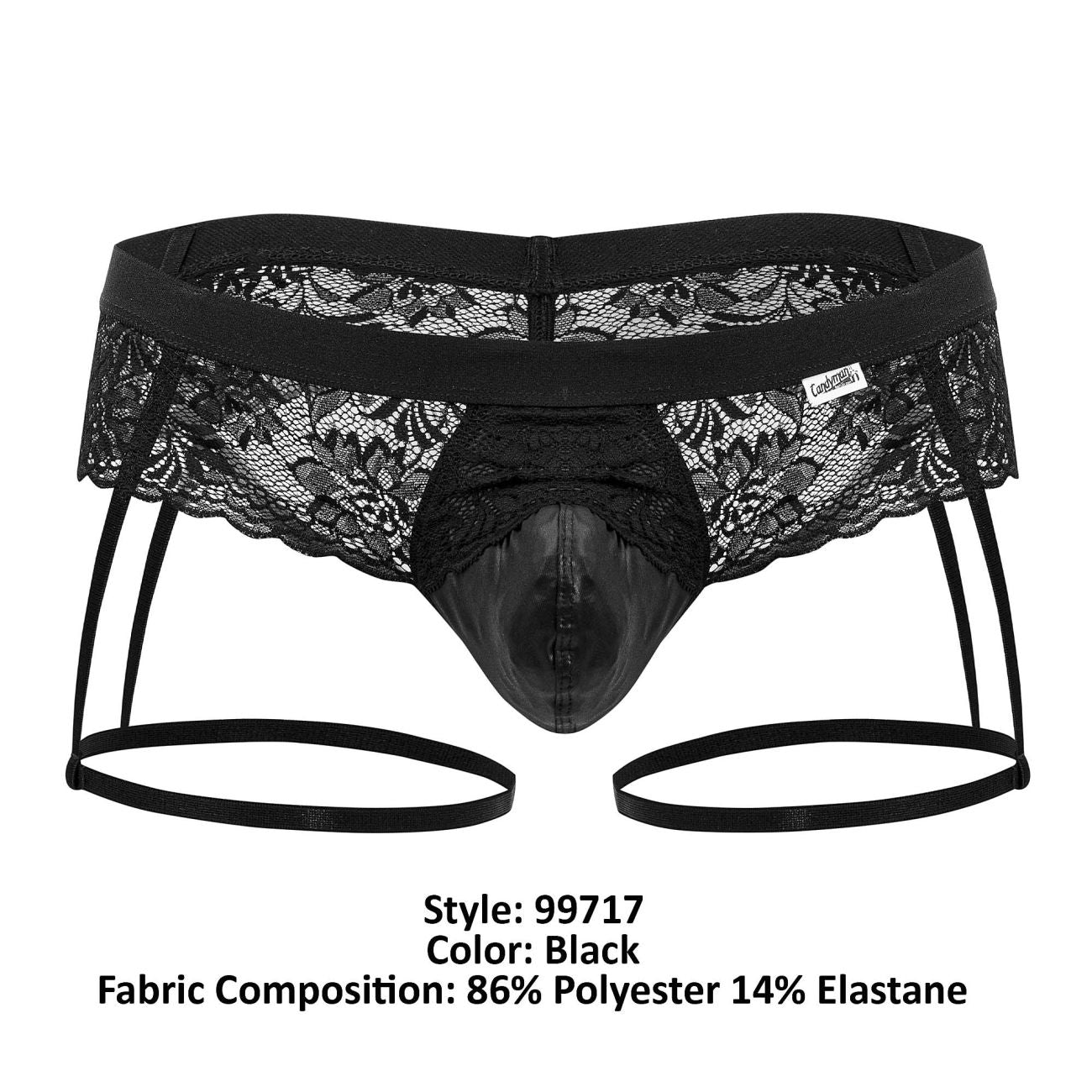CandyMan 99717 Lace Garther Jockstrap Color Black - DealByEthan.gay loves CandyMan