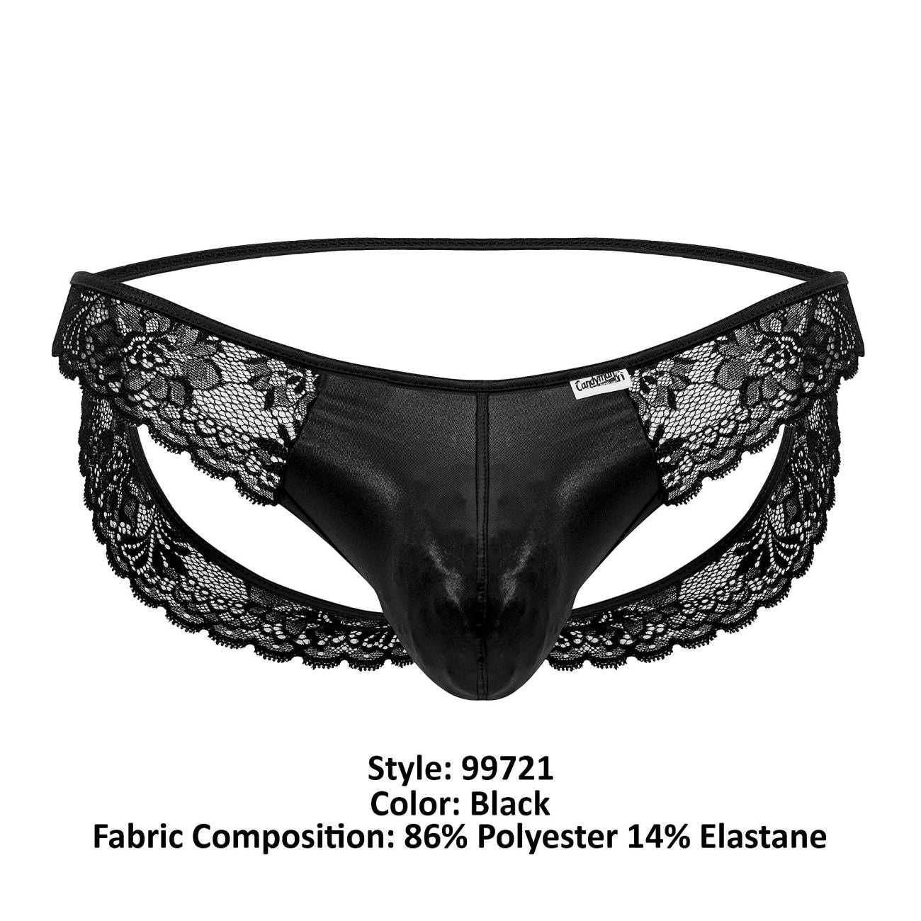 CandyMan 99721 Lace Jockstrap Color Black - DealByEthan.gay loves CandyMan
