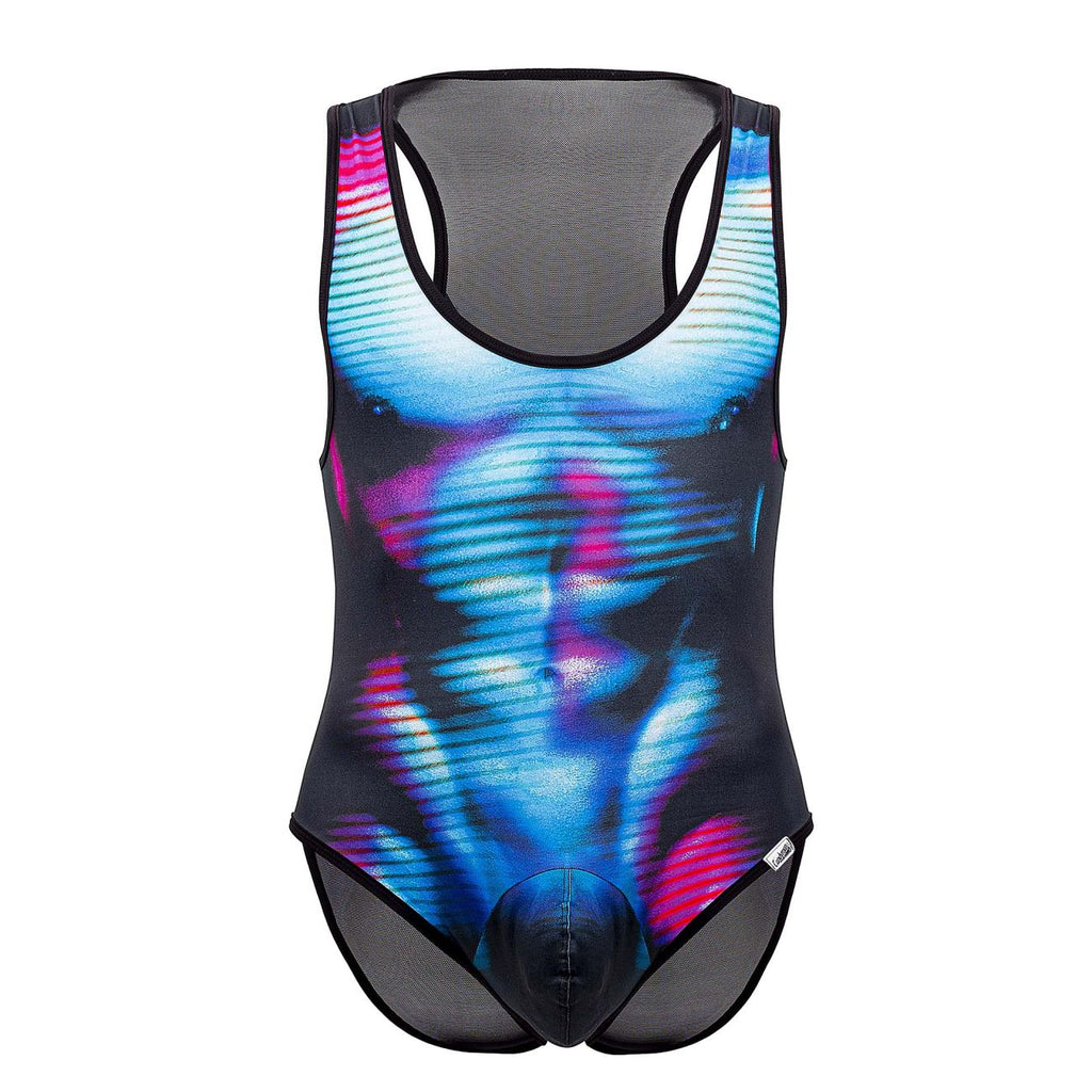 CandyMan 99725X Work-N-Out Bodysuit Color Moonlight Blue - DealByEthan.gay loves CandyMan