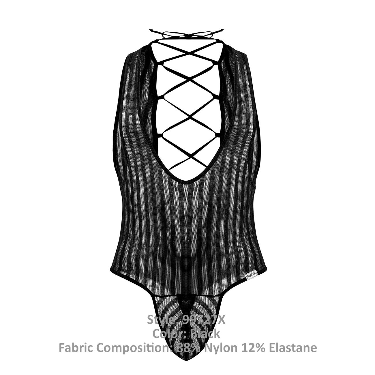 CandyMan 99727X Work-N-Play Bodysuit Color Black - DealByEthan.gay loves CandyMan