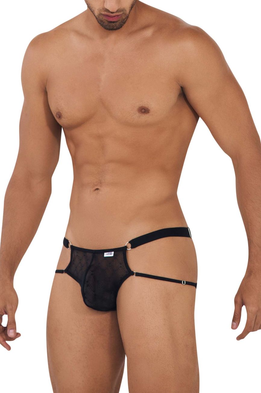 CandyMan 99730 Lace Jockstrap Color Black - DealByEthan.gay loves CandyMan