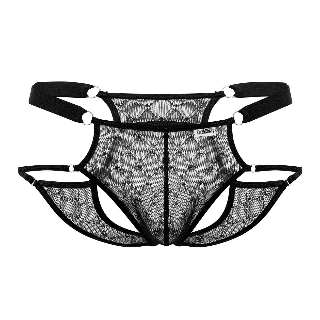 CandyMan 99730 Lace Jockstrap Color Black - DealByEthan.gay loves CandyMan