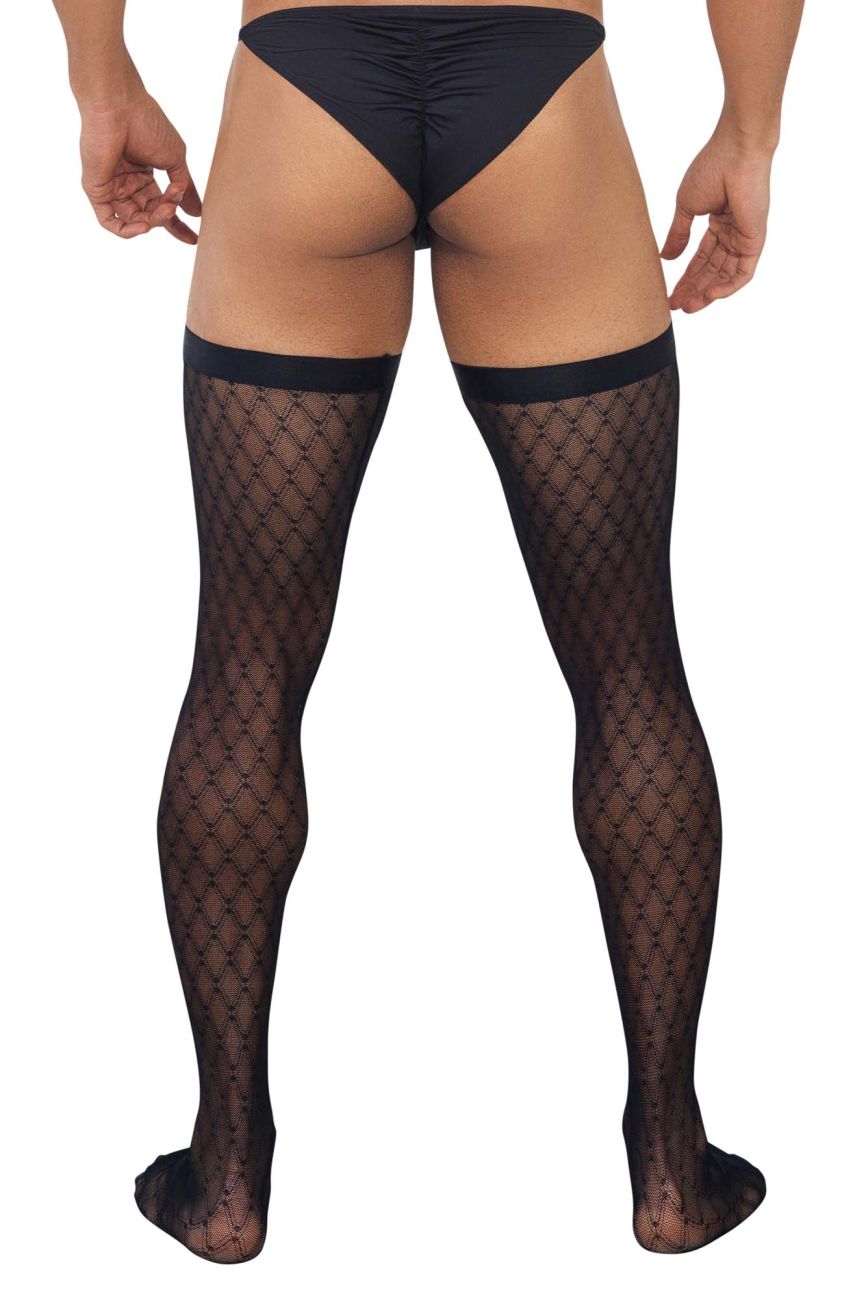 CandyMan 99735 Mesh Thigh Highs Color Black - DealByEthan.gay loves CandyMan