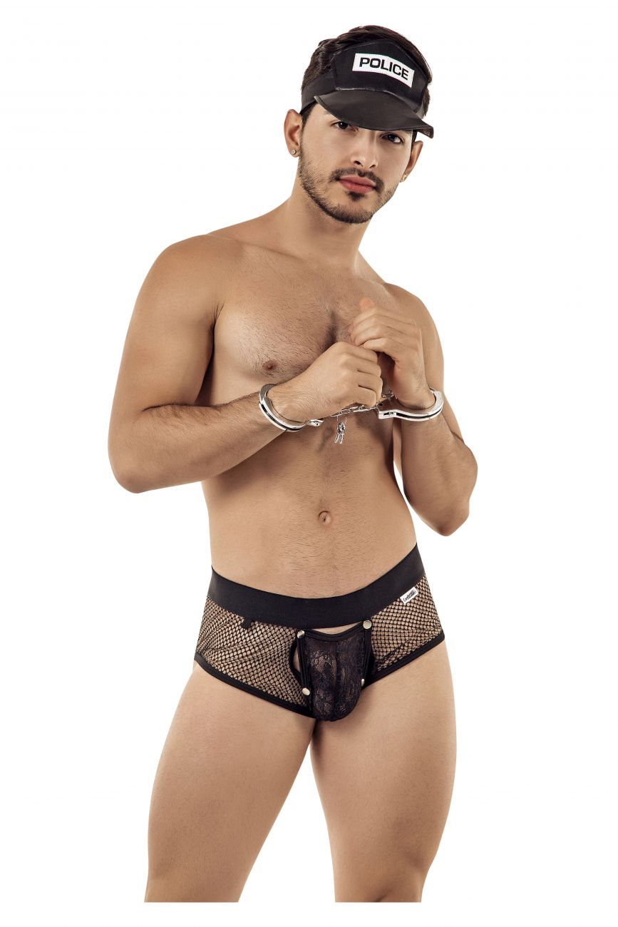 CandyMan 99414 Disfraz de policía para hombre, calzoncillos, color negro