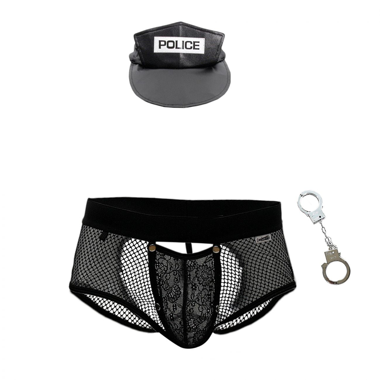 CandyMan 99414 Disfraz de policía para hombre, calzoncillos, color negro