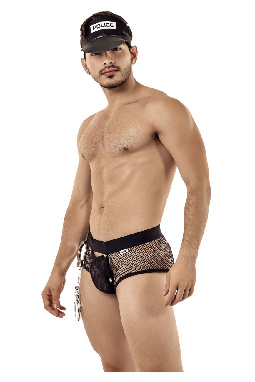 CandyMan 99414 Disfraz de policía para hombre, calzoncillos, color negro