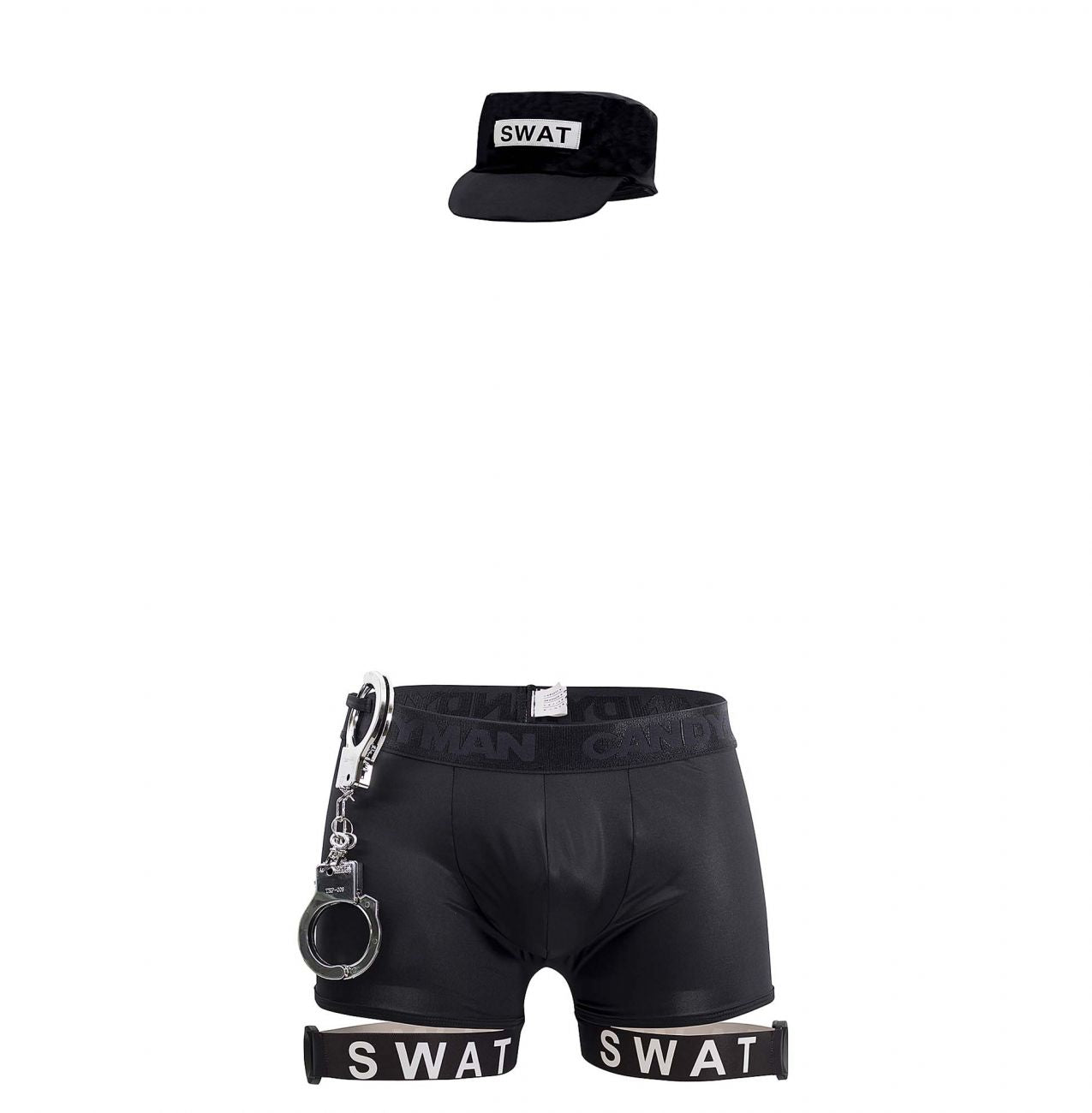 Disfraz de policía SWAT CandyMan 99482X, color negro