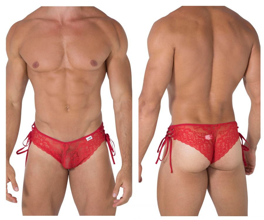 Bikini de encaje con lazo lateral CandyMan 99488 Color rojo