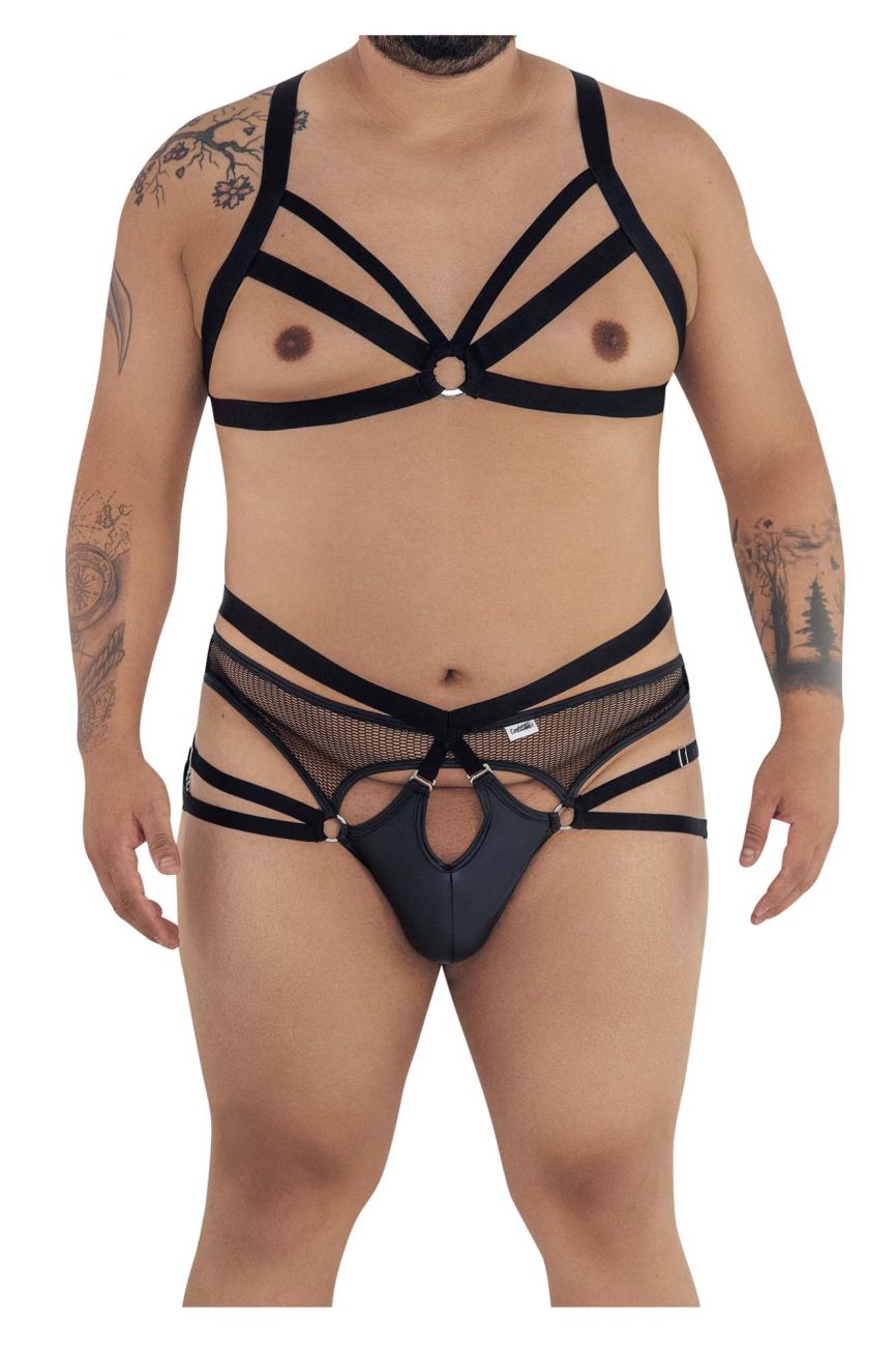 Conjunto arnés-tangas CandyMan 99546X Color negro