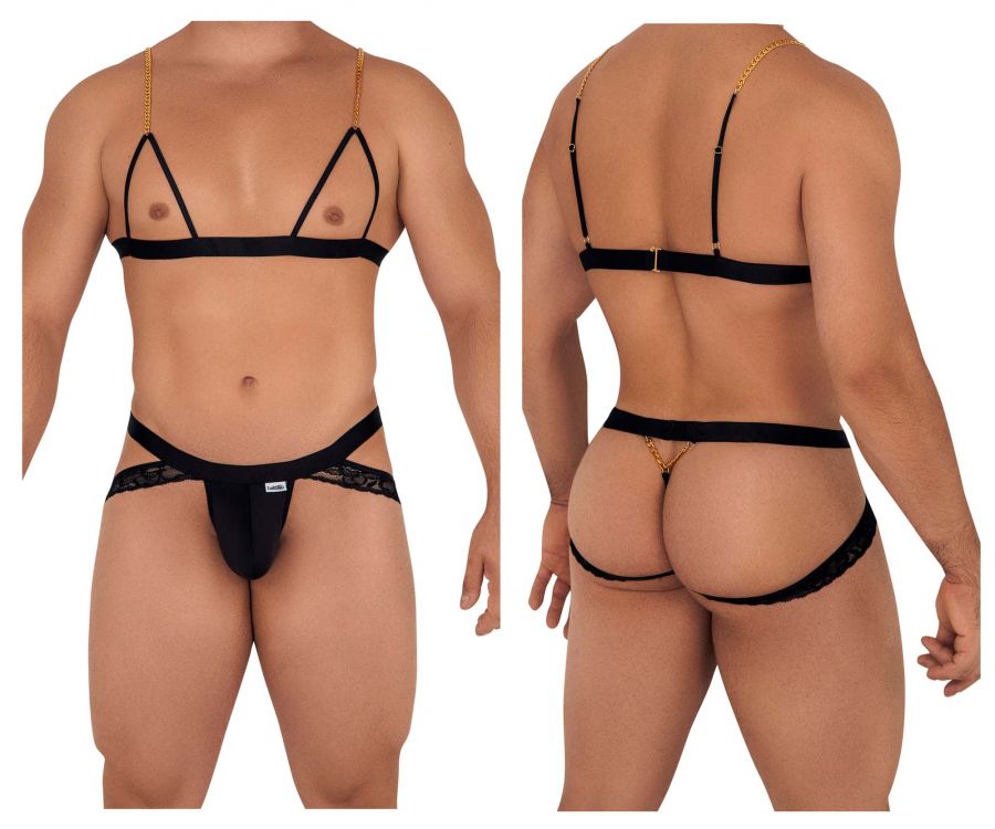 Conjunto de arnés y suspensorio CandyMan 99582 Color negro