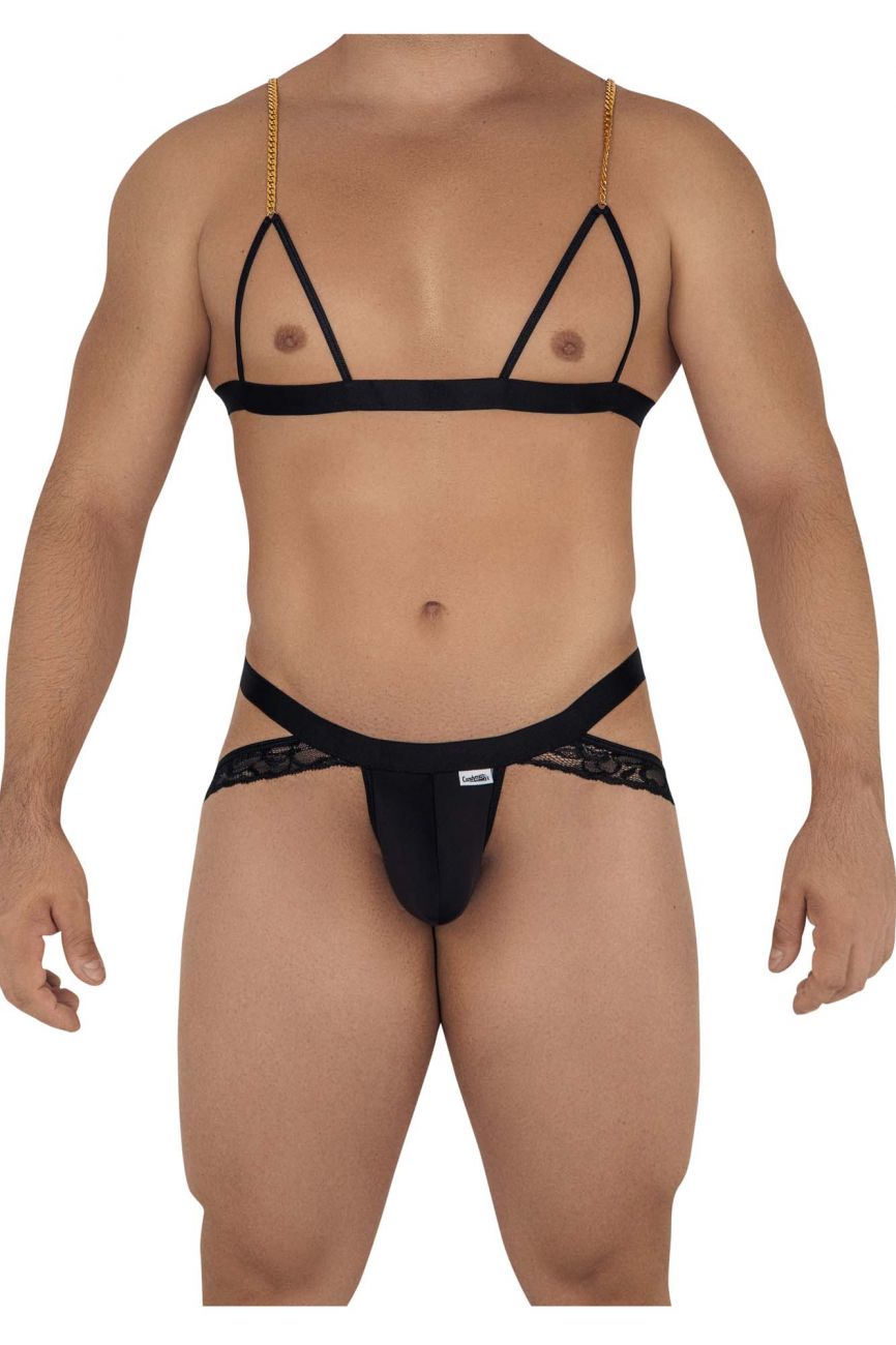 Conjunto de arnés y suspensorio CandyMan 99582 Color negro