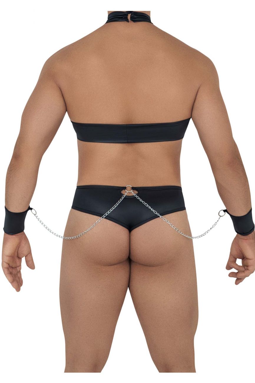 Conjunto arnés-tangas CandyMan 99592 Color Negro