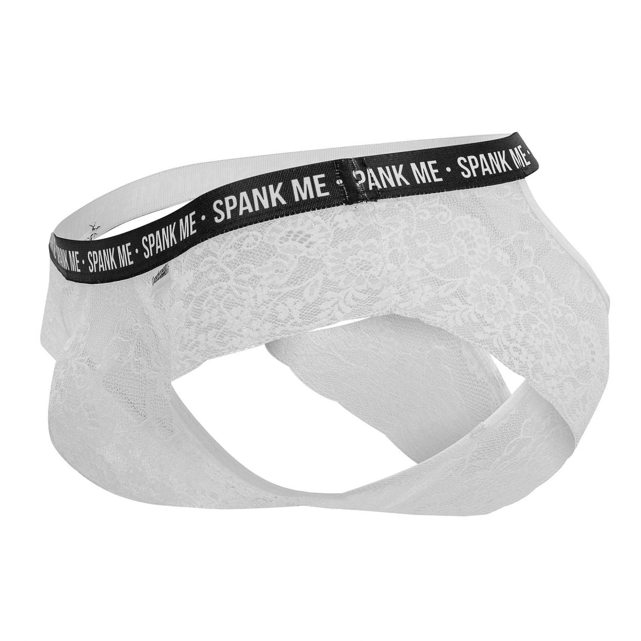 CandyMan 99615 Spank Me Spitzenslip, Farbe Weiß