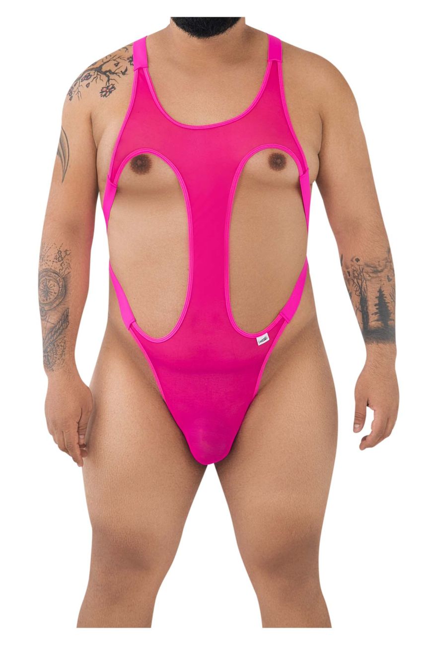 CandyMan 99643X Mesh-Bodysuit, Farbe Hot Pink