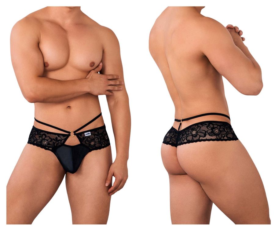 CandyMan 99647 Spitzenstrings Farbe Schwarz