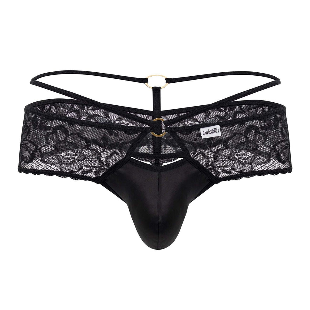 CandyMan 99647 Spitzenstrings Farbe Schwarz