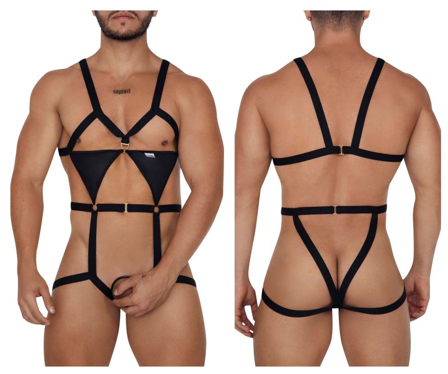 Body con arnés CandyMan 99665 Color negro