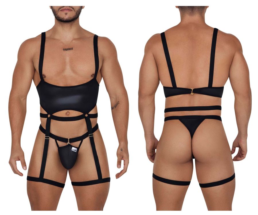 Body con arnés CandyMan 99667 Color negro