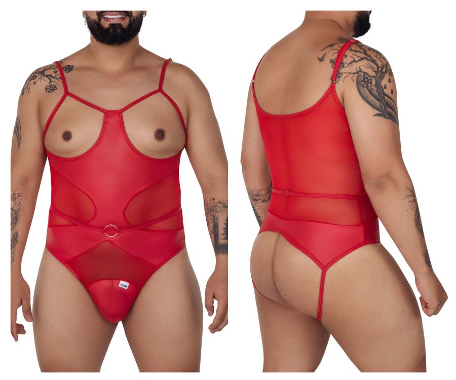 Body con arnés CandyMan 99670X Color Rojo