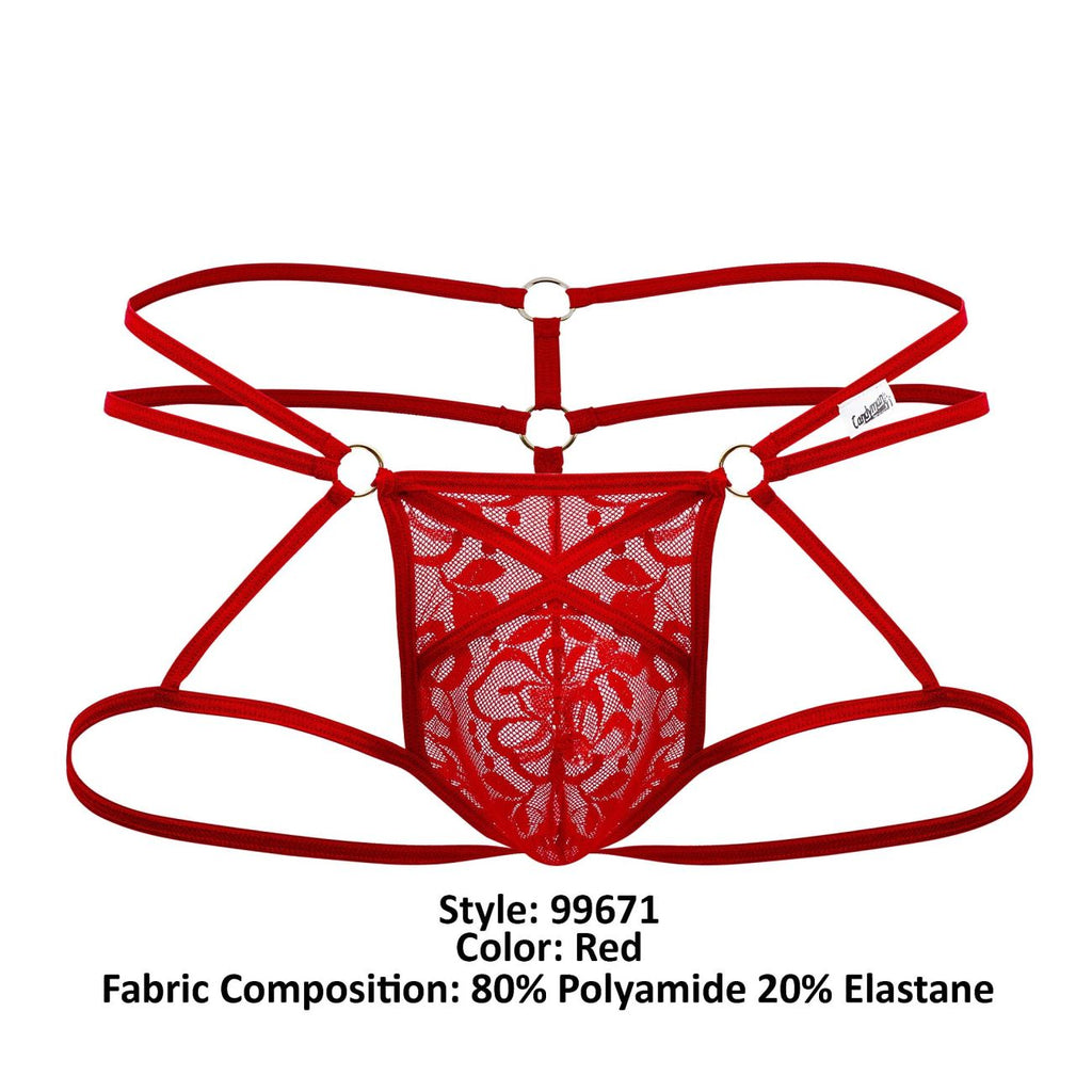 CandyMan 99671 Jockstrap aus Spitze, Farbe Rot
