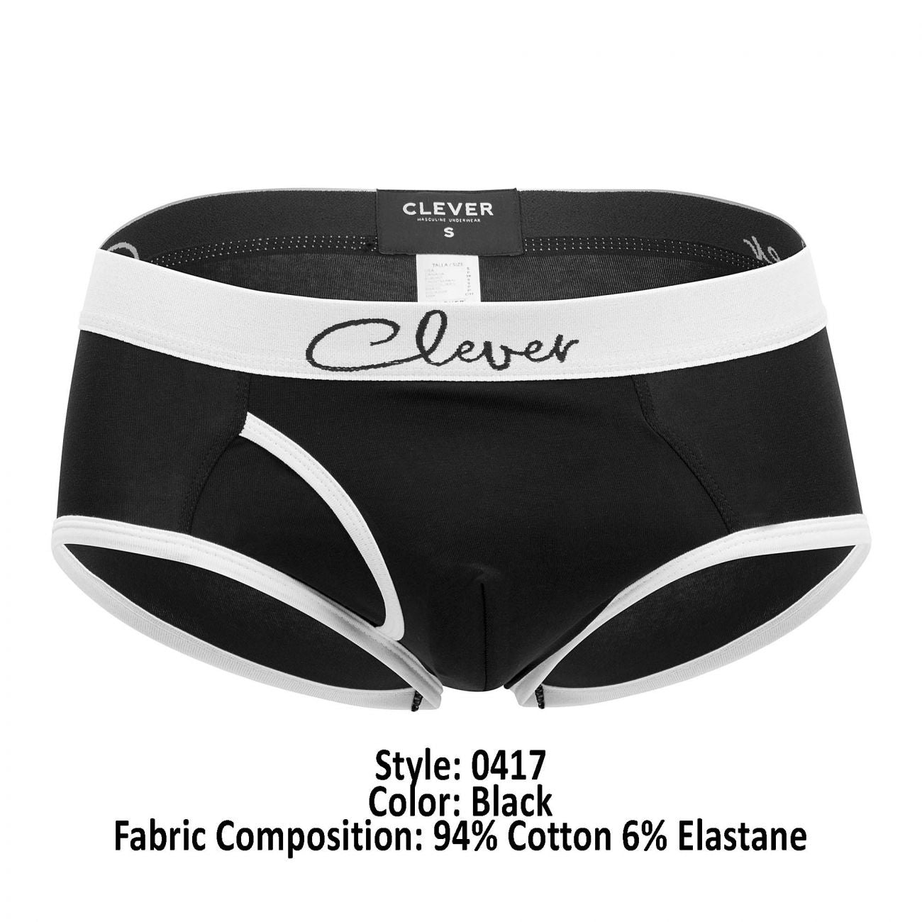 Clever 0417 Goals Briefs Color Black - DealByEthan.gay loves Clever