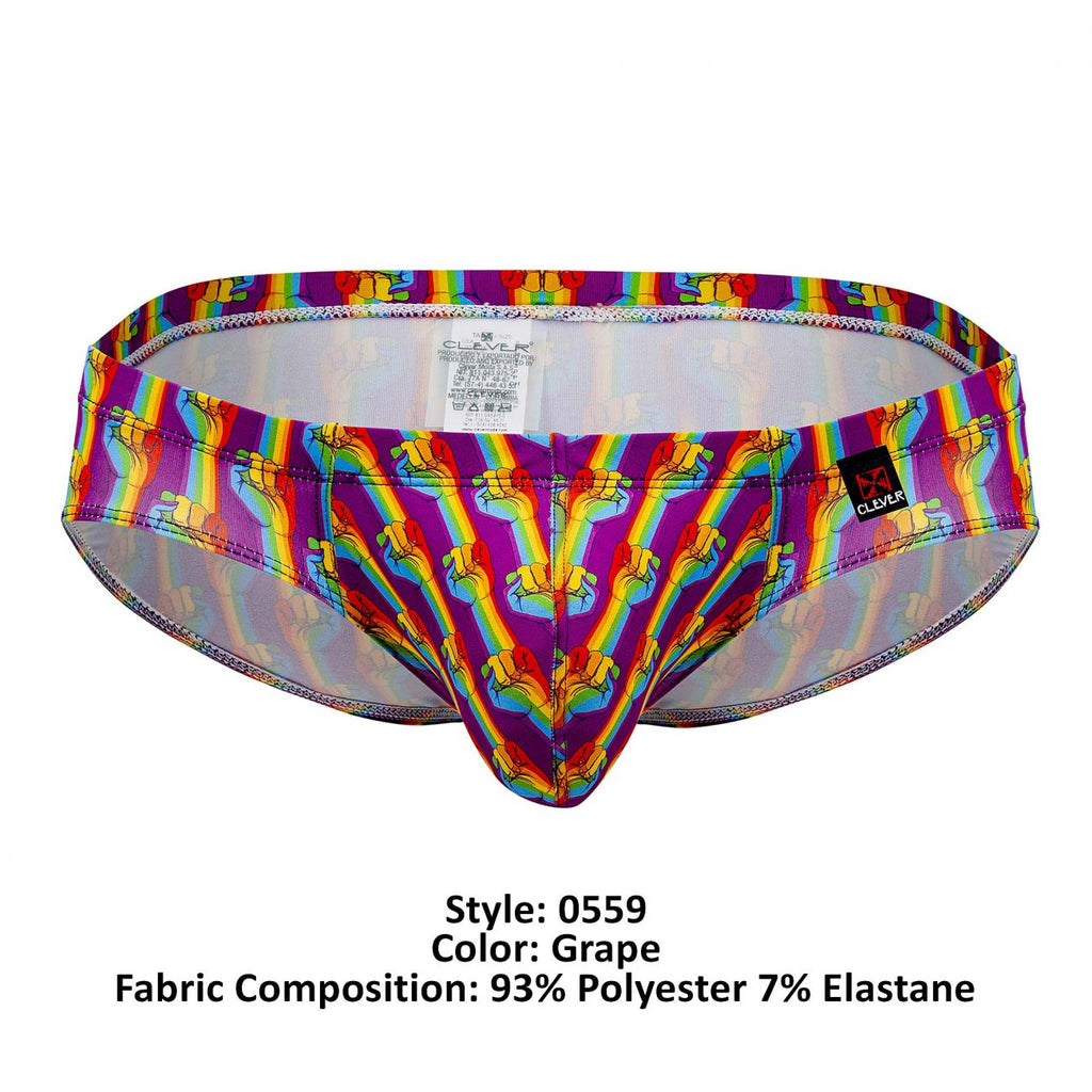 Clever 0559-1 Pride Briefs Color Grape - DealByEthan.gay loves Clever