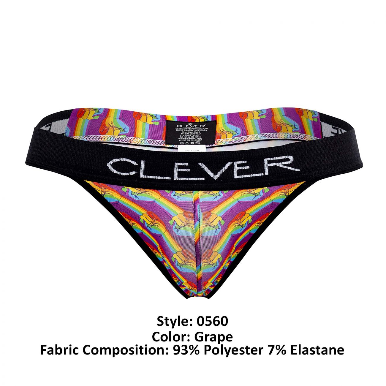 Clever 0560-1 Pride Thongs Color Grape - DealByEthan.gay loves Clever