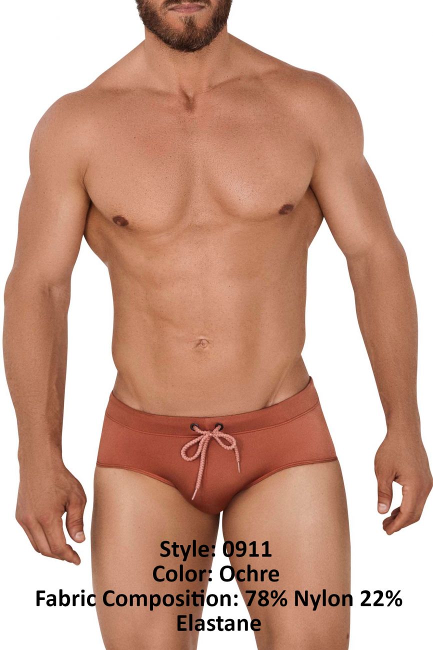 Clever 0911 Oasis Swim Briefs Color Ochre - DealByEthan.gay loves Clever