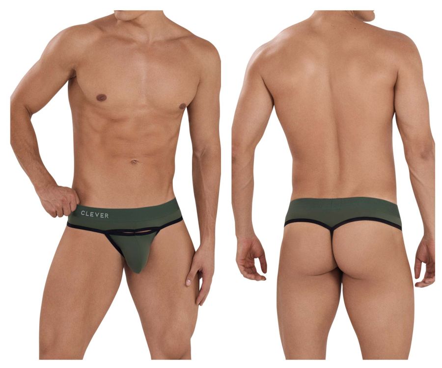 Clever 1147 Celestial Thongs Color Green - DealByEthan.gay loves Clever
