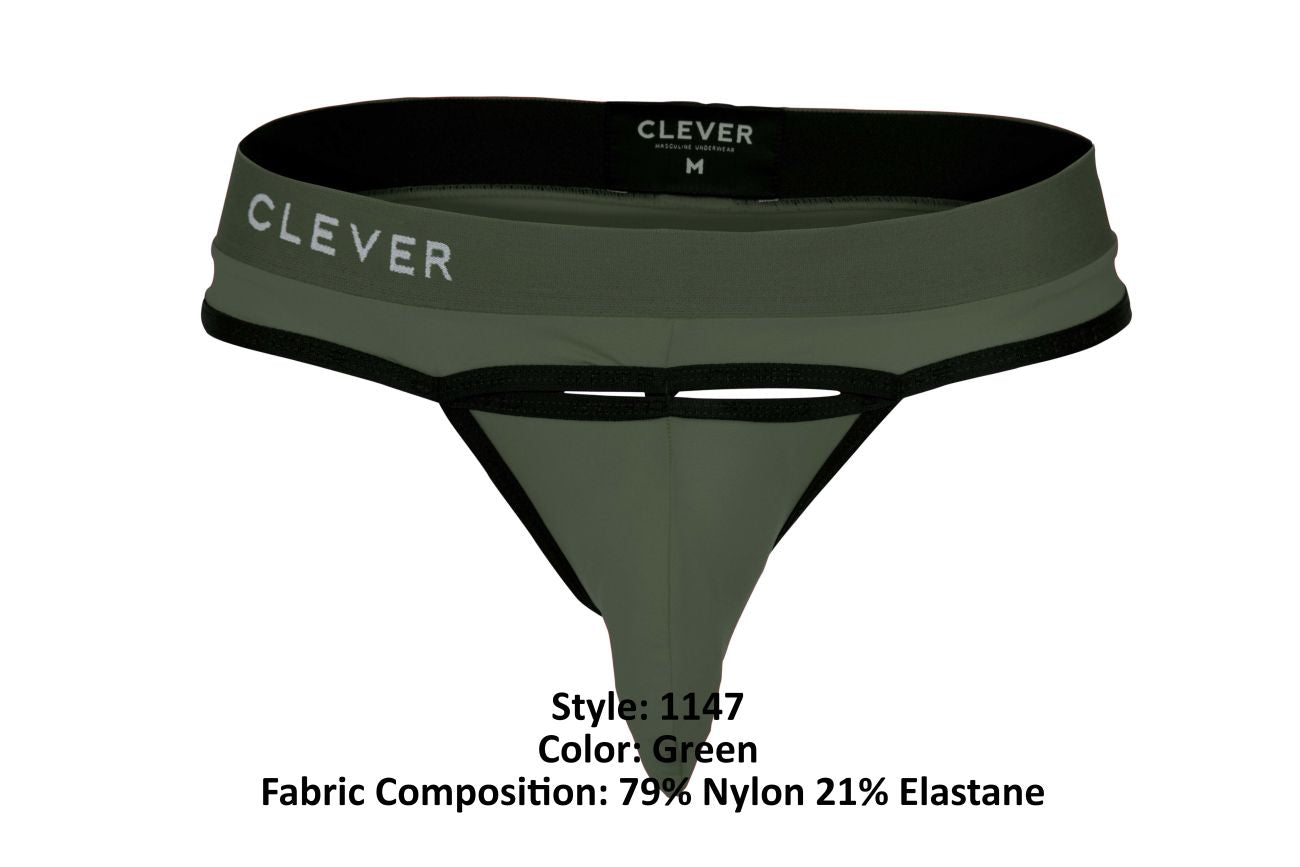 Clever 1147 Celestial Thongs Color Green - DealByEthan.gay loves Clever