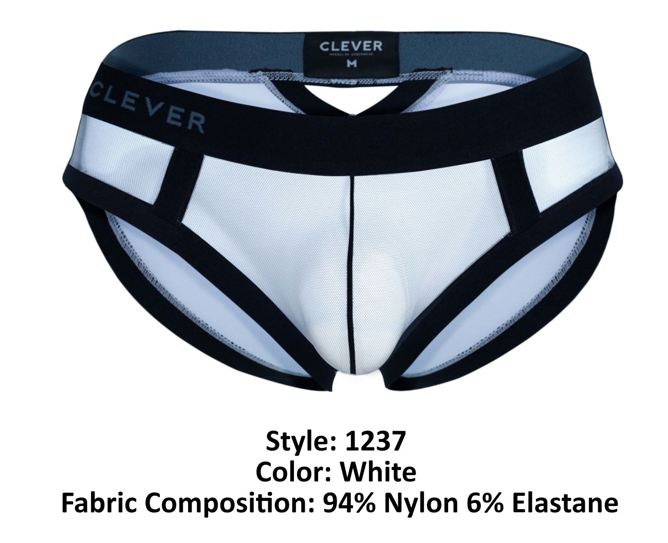 Clever 1237 Cult Briefs Color White - DealByEthan.gay loves Clever