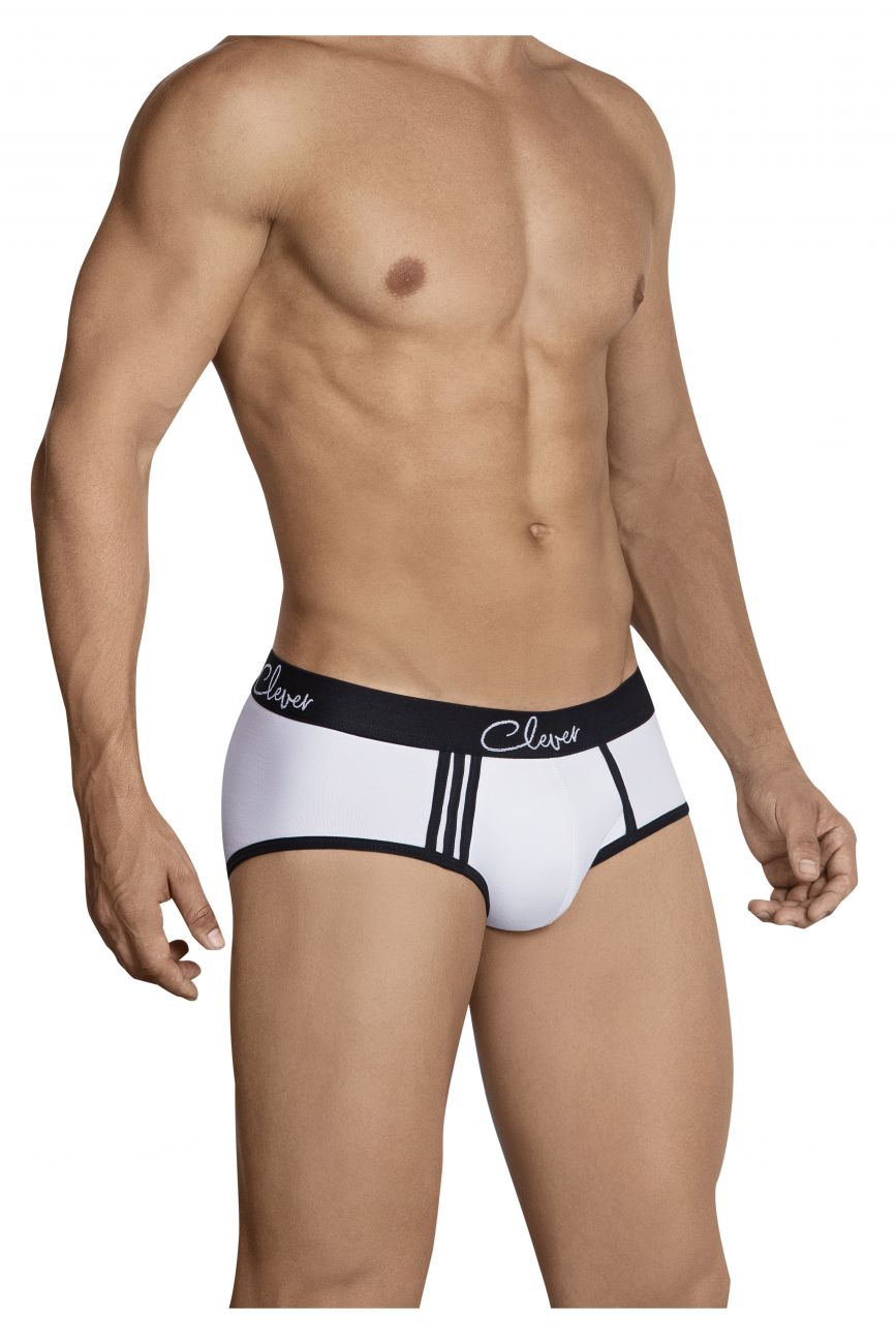 Clever 5016 Pertinax Piping Briefs Color White - DealByEthan.gay loves Clever
