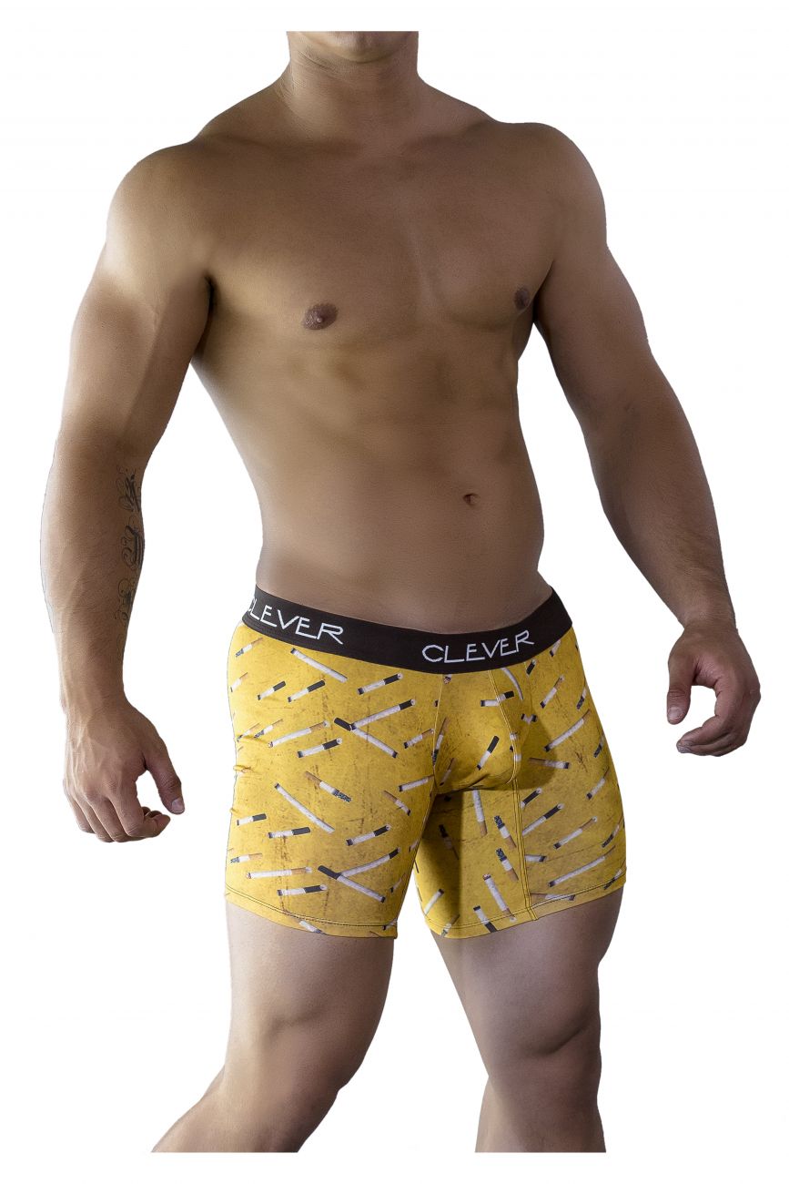 Clever 9099 Limited Edition Long Boxer Briefs Color Yellow-15 - DealByEthan.gay loves Clever