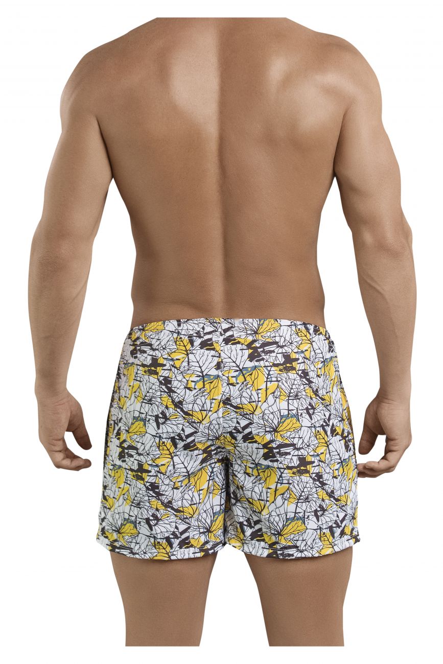 Clever 0684 Leaves Atleta Swim Trunks Color Yellow