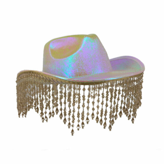 COWBOY HAT W/ BEAD FRINGE (Online Only) - DealByEthan.gay