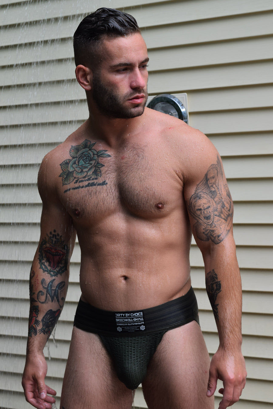 CUMDUMP JOCK - ARMY GREEN - DealByEthan.gay