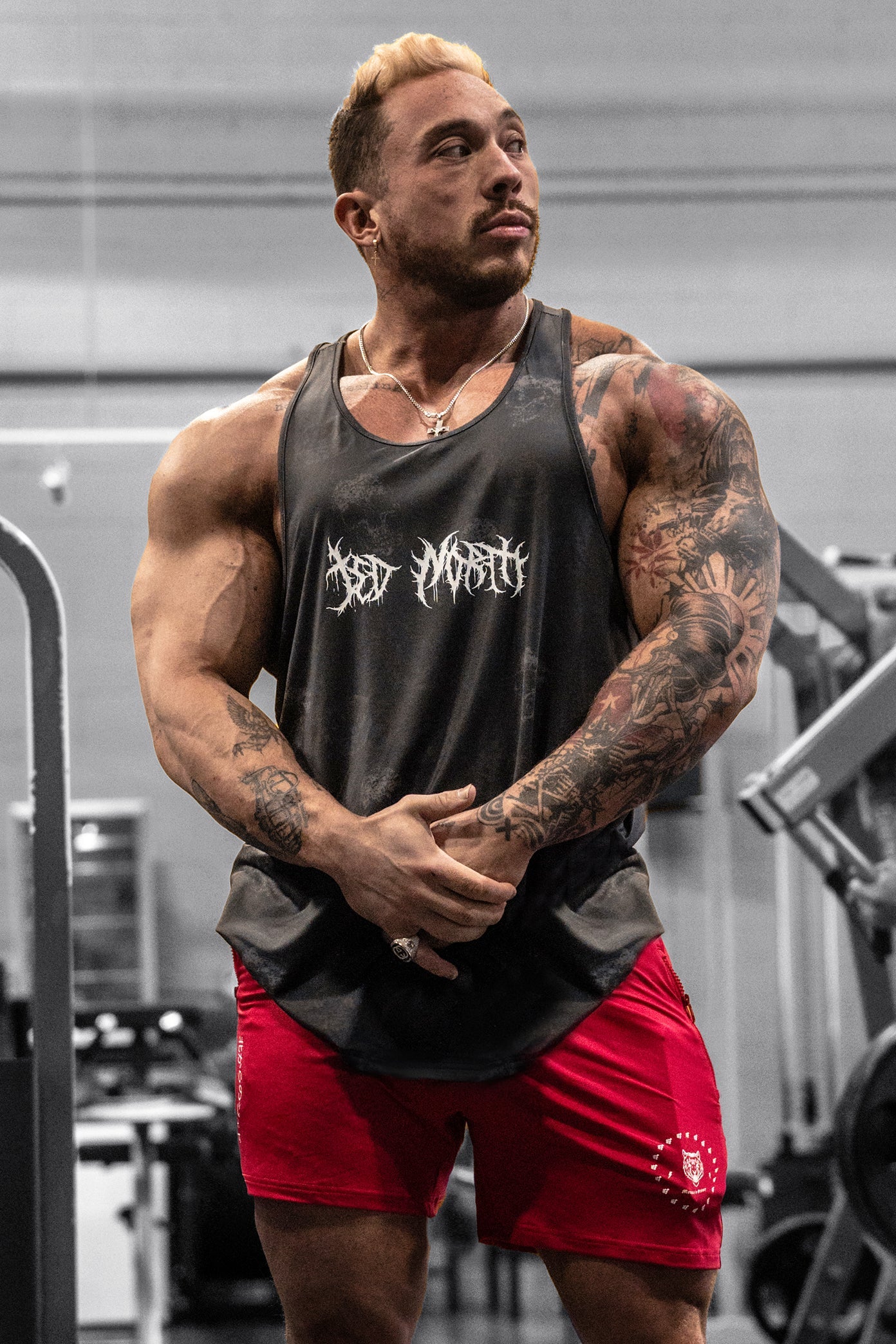 Graphic Muscle Stringer - Skulls & Roses