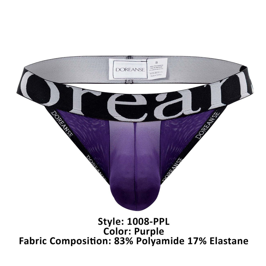 Doreanse 1008-PPL Sexy Pouch Thongs Color Purple - DealByEthan.gay loves Doreanse