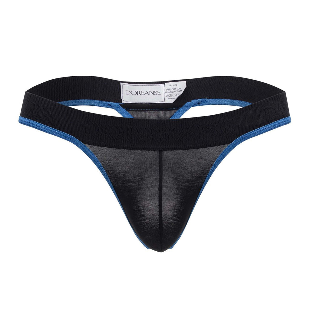 Doreanse 1012-BLK Borderline Thongs Color Black - DealByEthan.gay loves Doreanse