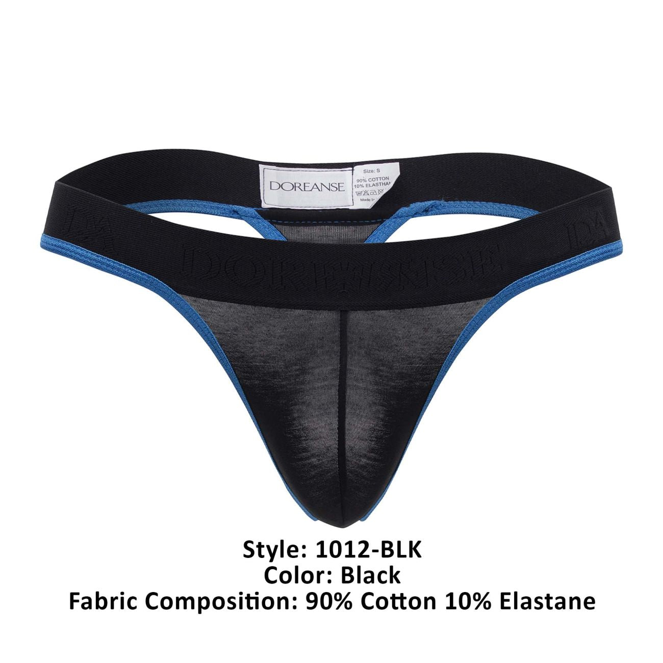 Doreanse 1012-BLK Borderline Thongs Color Black - DealByEthan.gay loves Doreanse