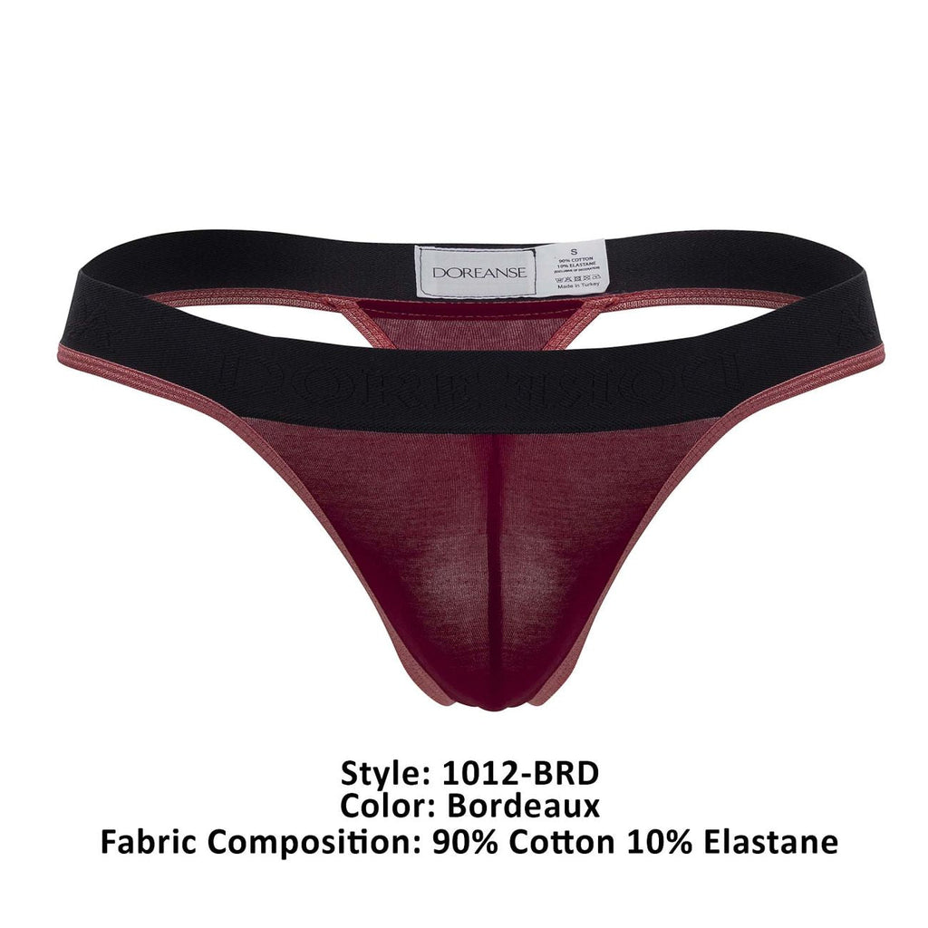 Doreanse 1012-BRD Borderline Thongs Color Bordeaux - DealByEthan.gay loves Doreanse