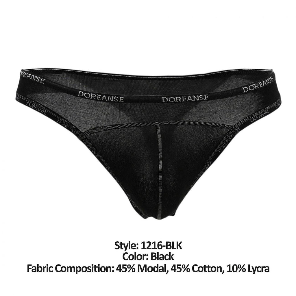 Doreanse 1216-BLK Naked Thong Color Black - DealByEthan.gay loves Doreanse