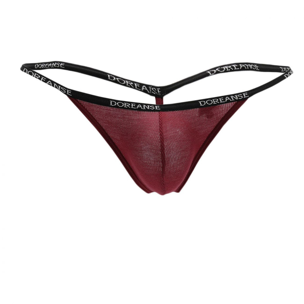 Doreanse 1330-BRD Ribbed Modal T-thong Color Bordeaux - DealByEthan.gay loves Doreanse