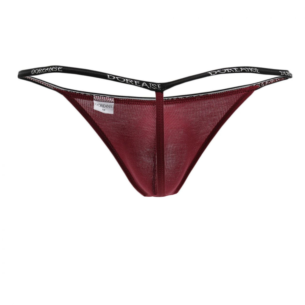 Doreanse 1330-BRD Ribbed Modal T-thong Color Bordeaux - DealByEthan.gay loves Doreanse